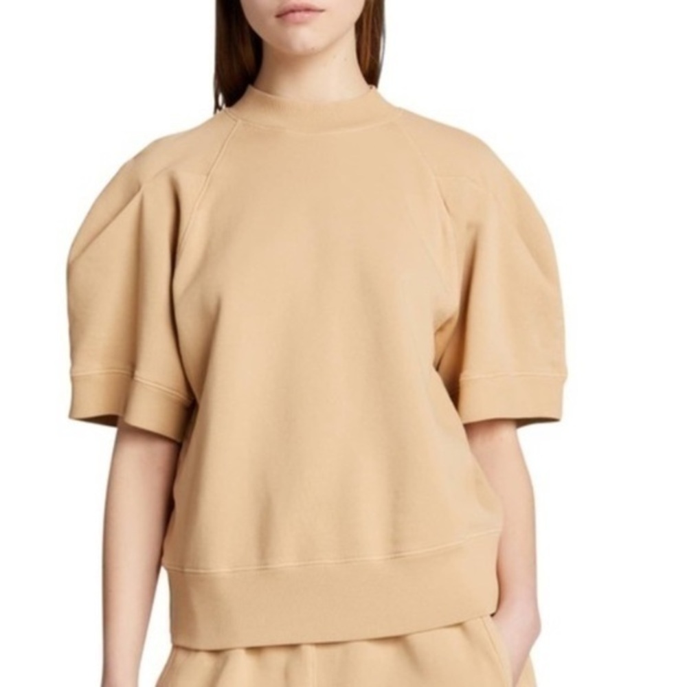 AGOLDE
Tan Box Round Shoulder Half Sleeve Sweatshirt